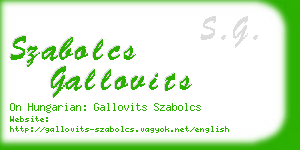 szabolcs gallovits business card